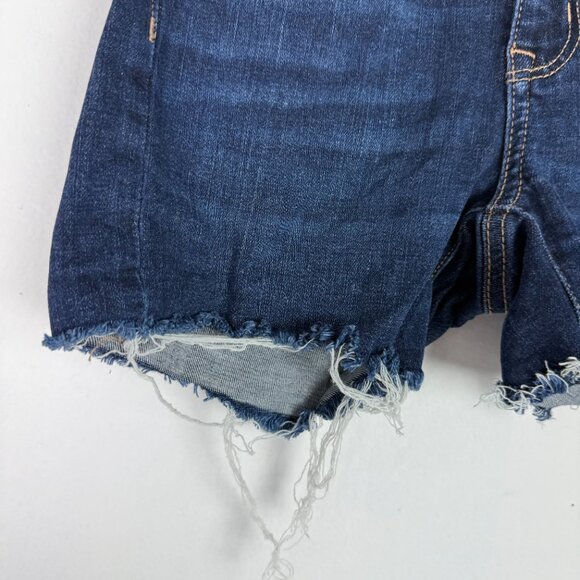 American Eagle Next Level Stretch Hi-Rise Shortie Denim Jean Shorts Size 00 EUC - Picture 2 of 10